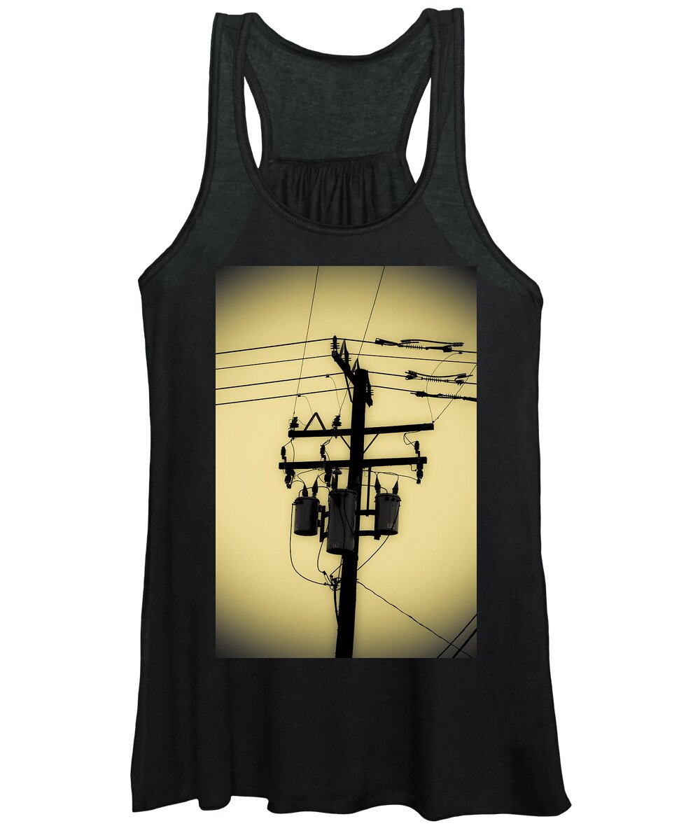 Telephone Pole Women's Tank Top featuring the photograph Telephone Pole 3 by Scott Campbell