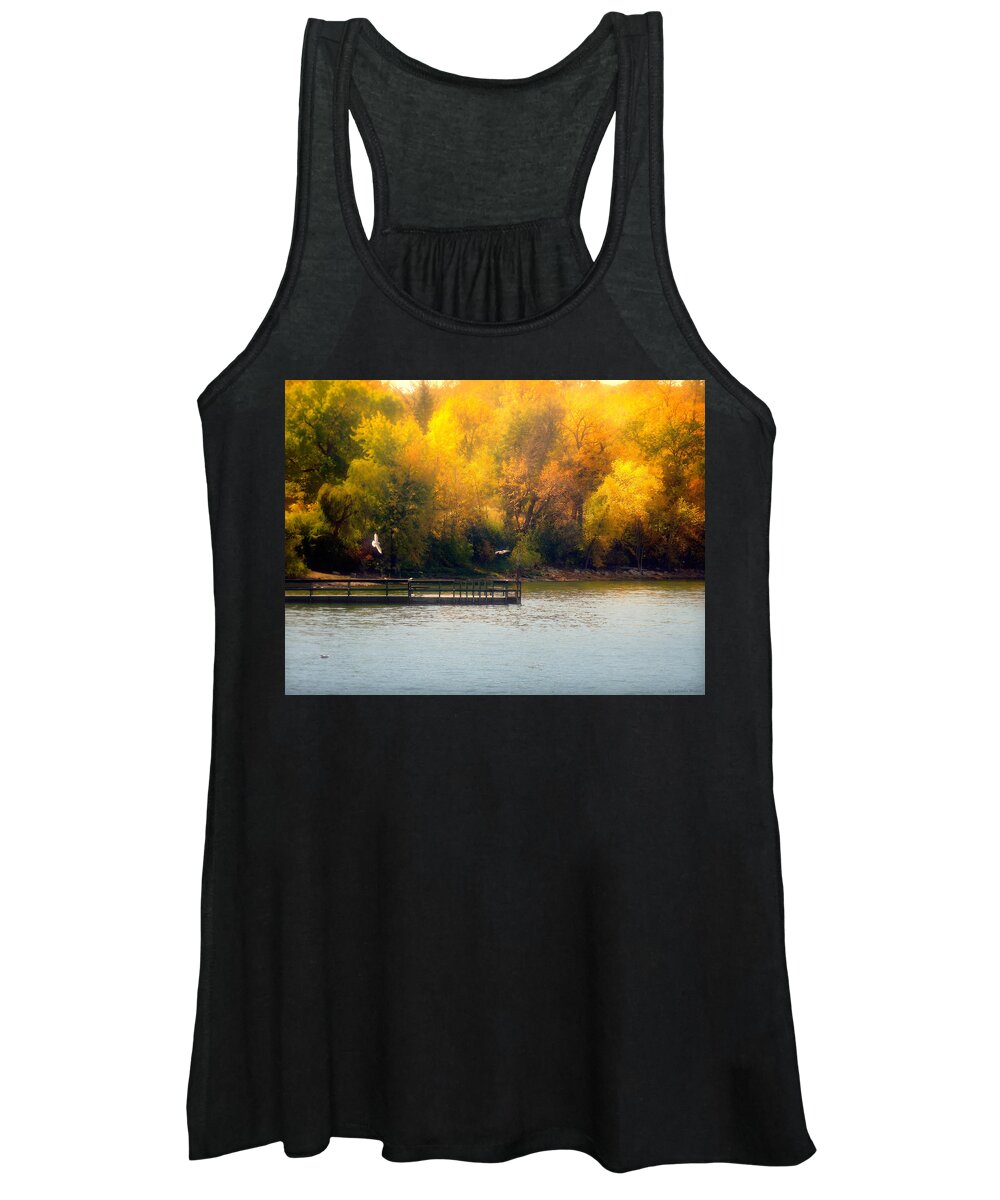 Water Women's Tank Top featuring the photograph The Golden Hour by Lucinda Walter