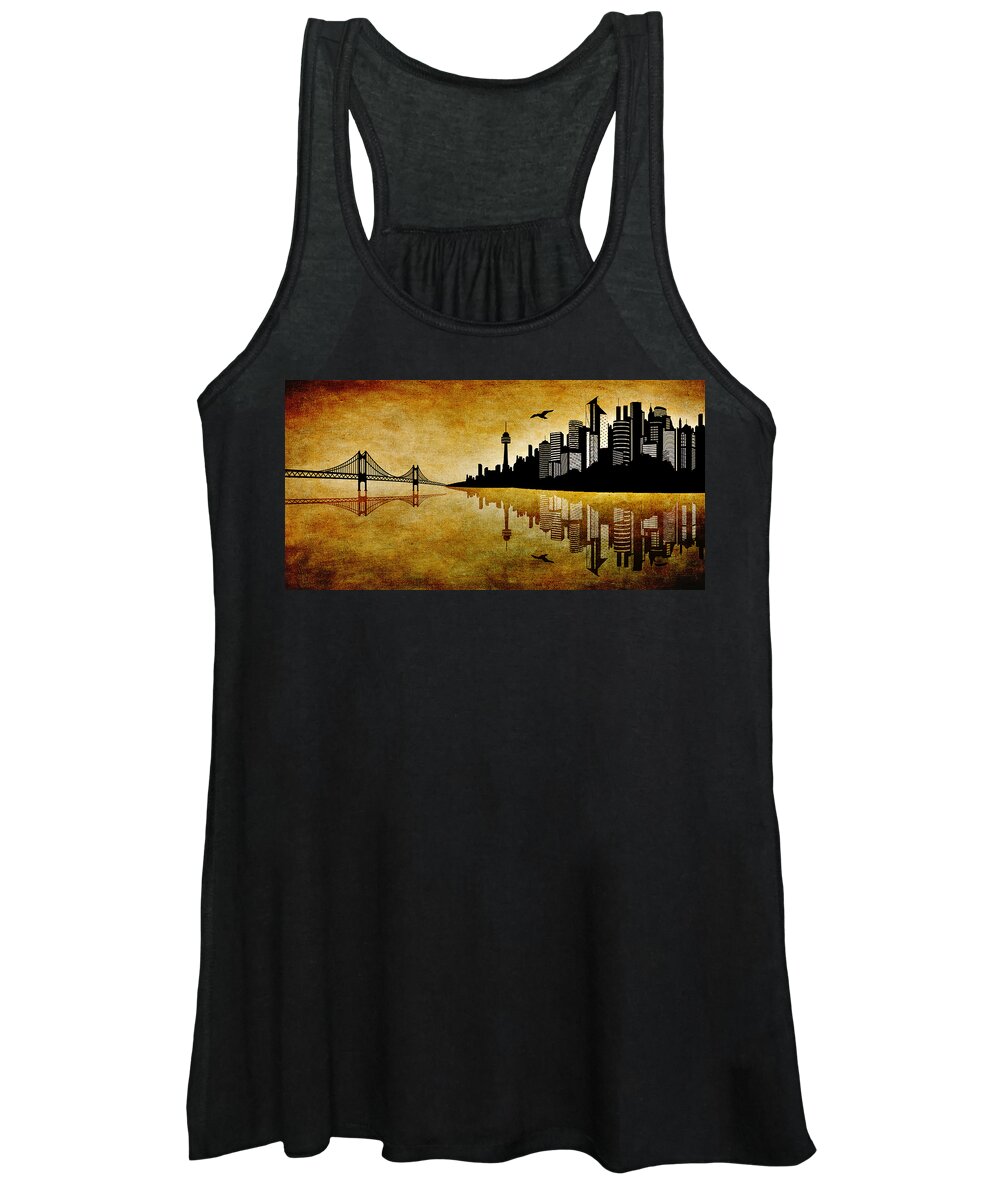 Homage Women's Tank Top featuring the mixed media The Hubris Of Mankind 1 by Angelina Tamez