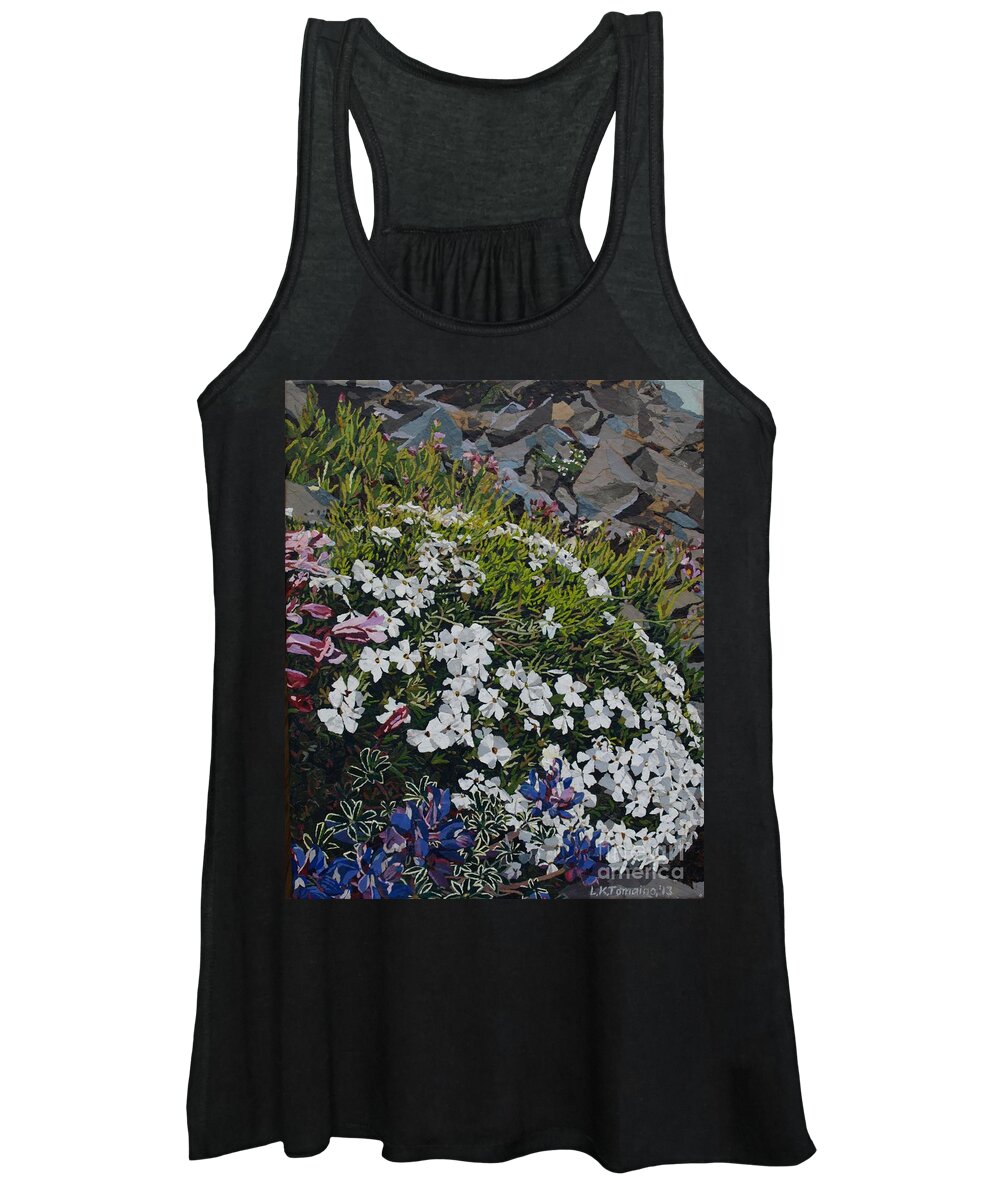 Landscape Women's Tank Top featuring the mixed media The Last of Mt. Rainier by Leah Tomaino