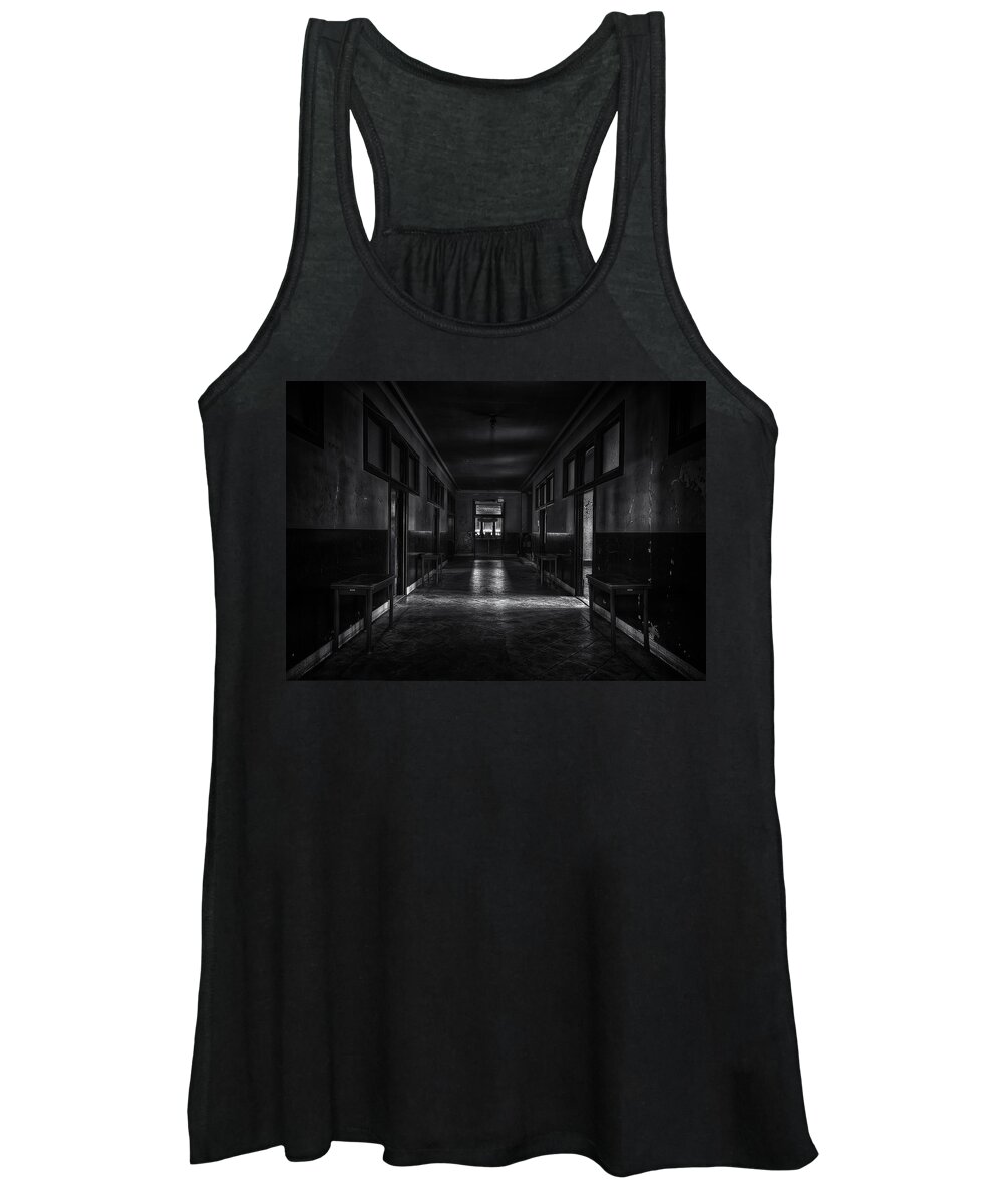 Urbex Women's Tank Top featuring the photograph The Long walk by Rob Dietrich