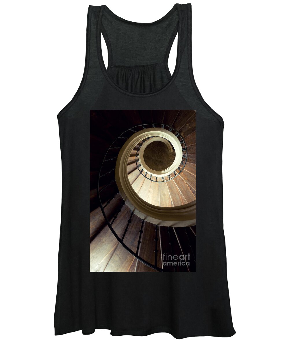 Interior View Women's Tank Top featuring the photograph The lost wooden tower by Jaroslaw Blaminsky