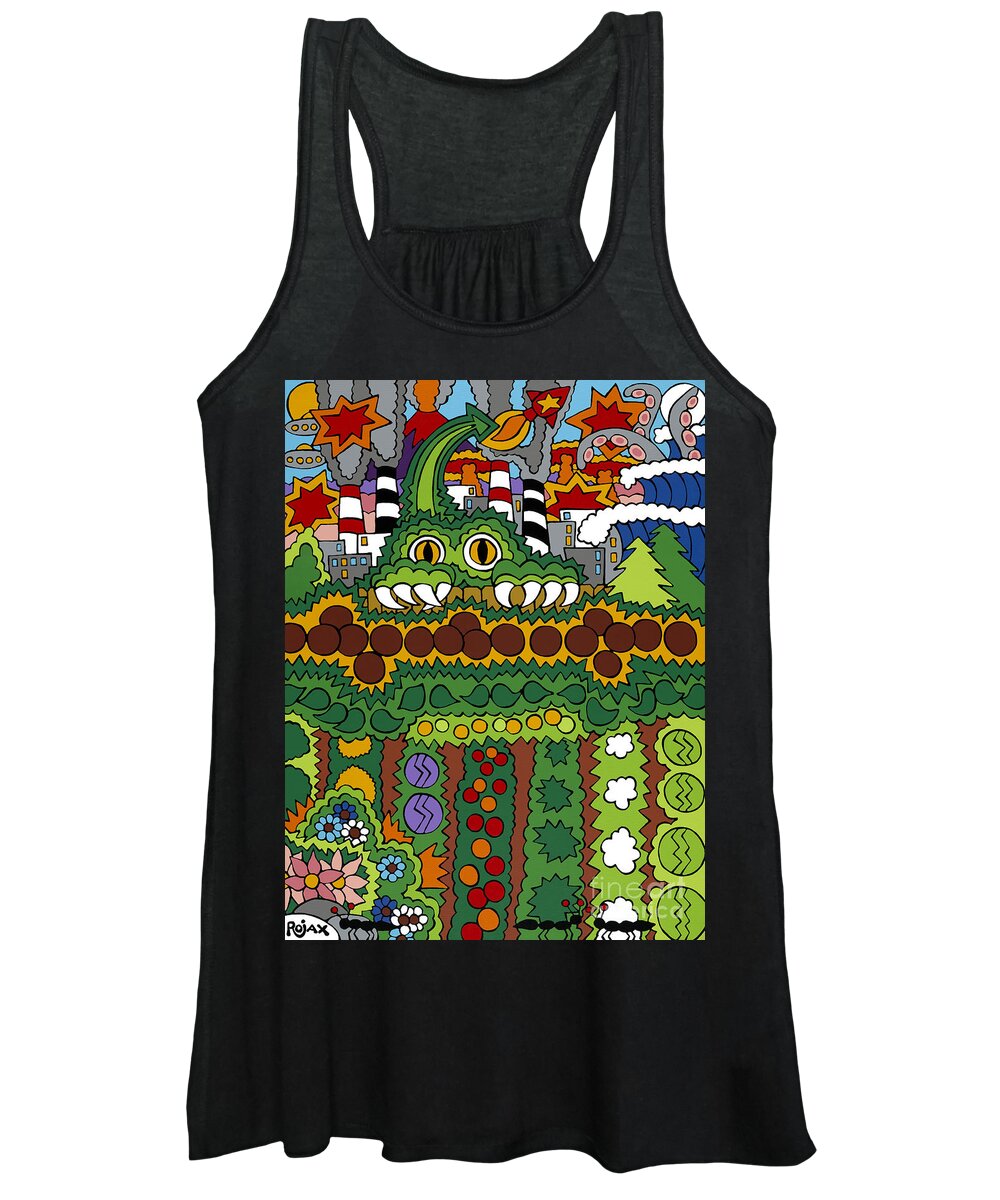 Garden Women's Tank Top featuring the painting The Other Side of the Garden by Rojax Art