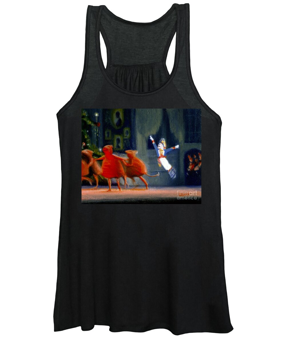 Rats Women's Tank Top featuring the painting The Rats with Nutcracker by Candace Lovely