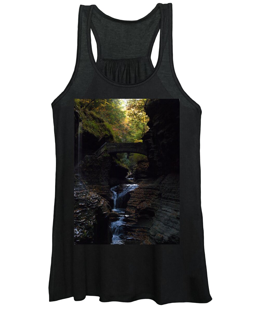 Watkins Glen Women's Tank Top featuring the photograph The trail to Rivendell by Joshua House