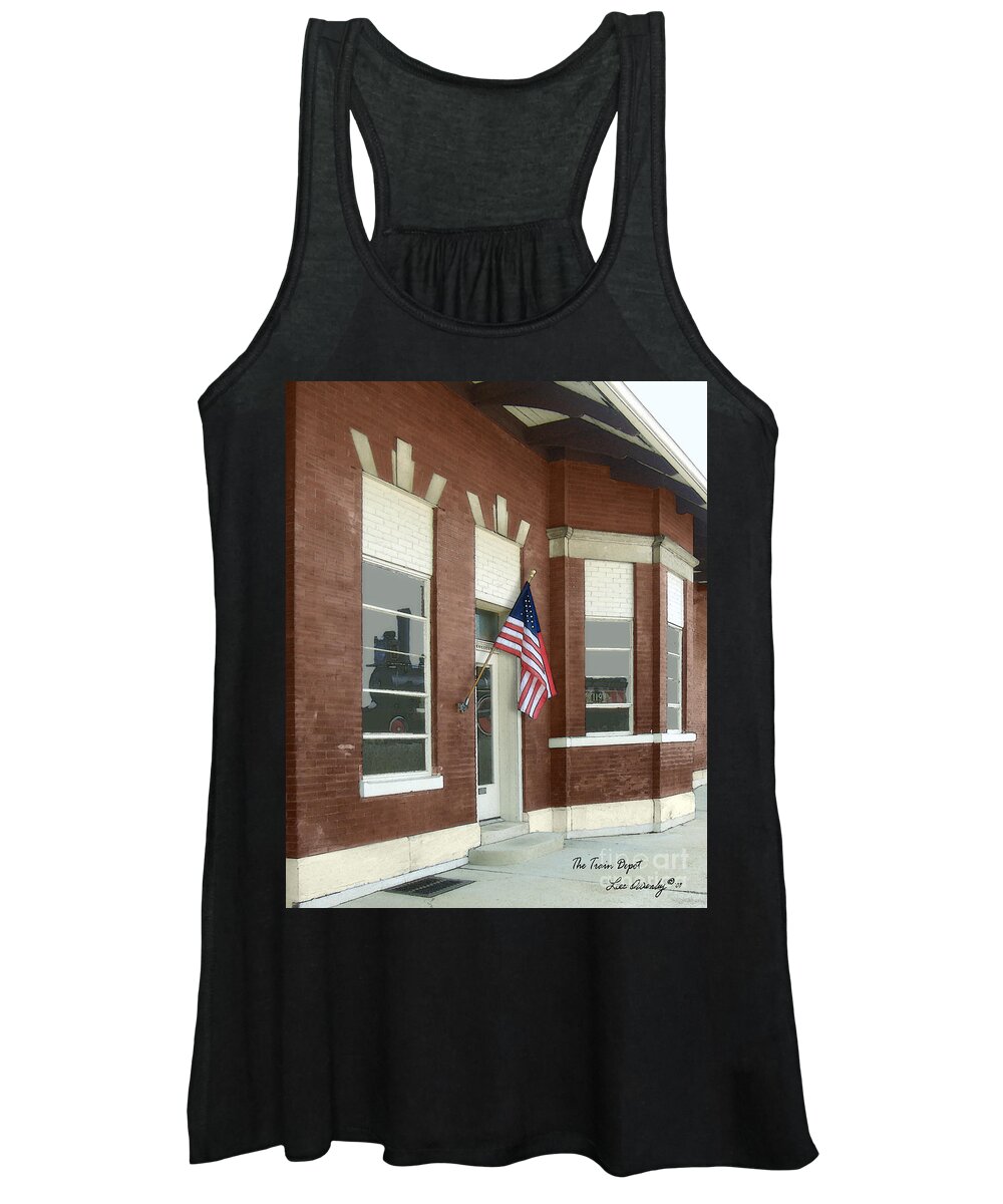 Train Depot Women's Tank Top featuring the photograph The Train Depot by Lee Owenby