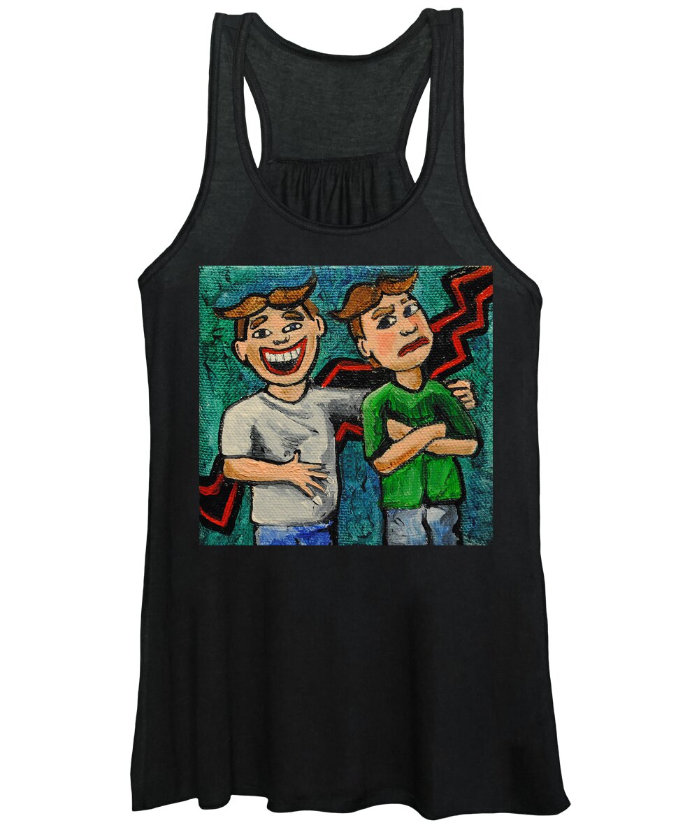 Tillie Women's Tank Top featuring the painting The Twin Split by Patricia Arroyo