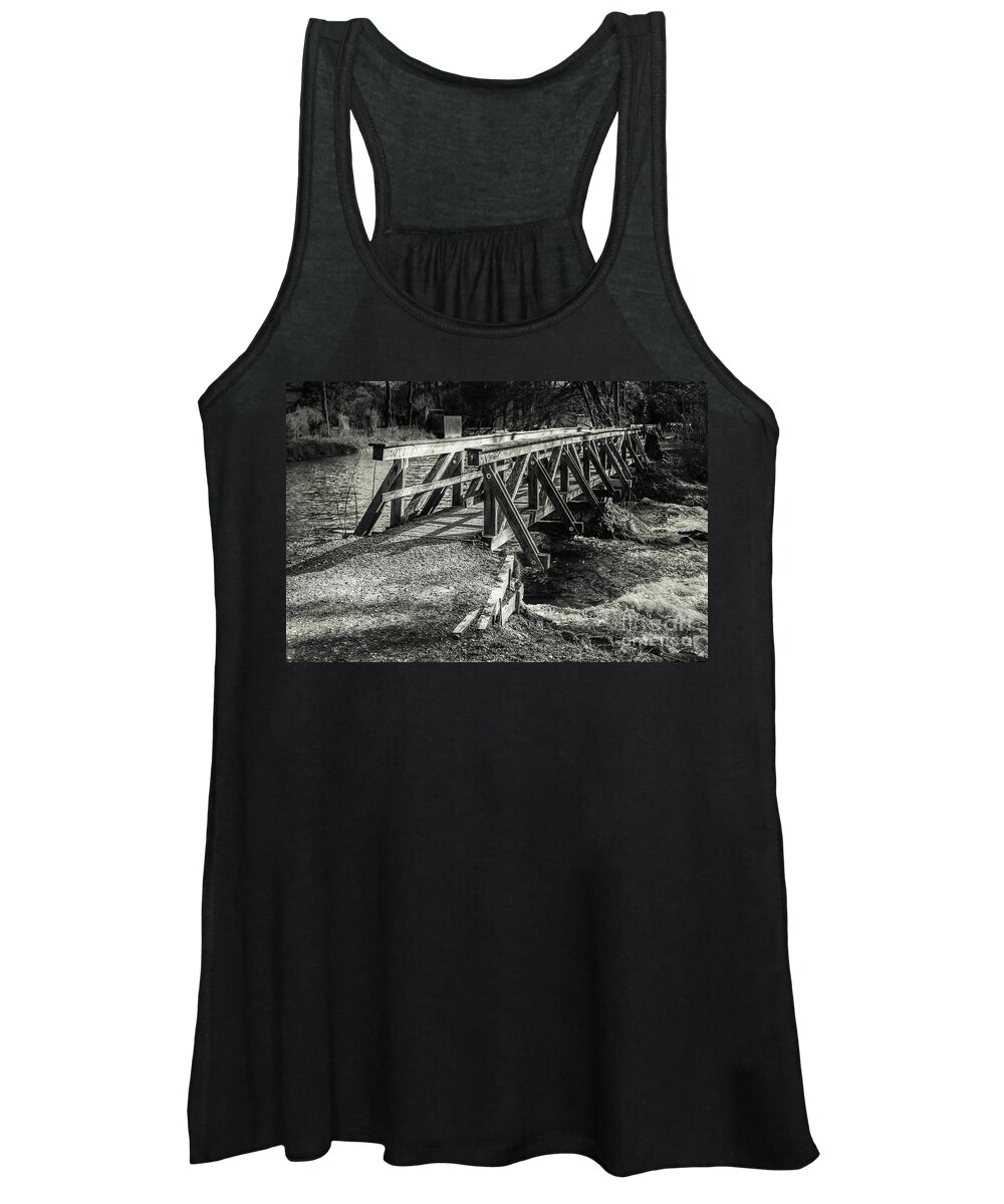 Amper Women's Tank Top featuring the photograph The Wooden Bridge by Hannes Cmarits