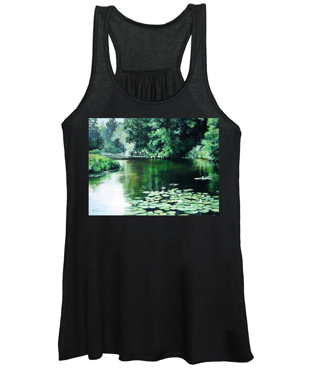 Landscape Women's Tank Top featuring the painting Their Spot by William Brody