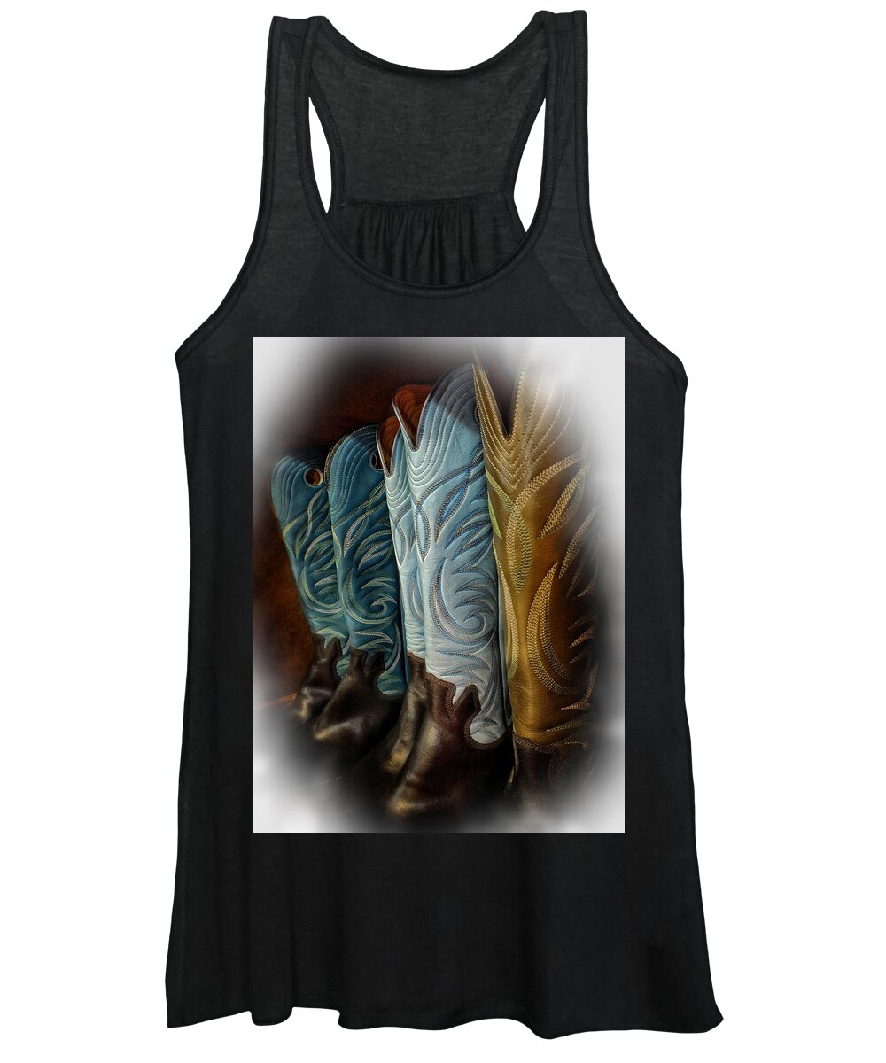 Boots Women's Tank Top featuring the photograph These Boots are Made for Anything by Lucinda Walter