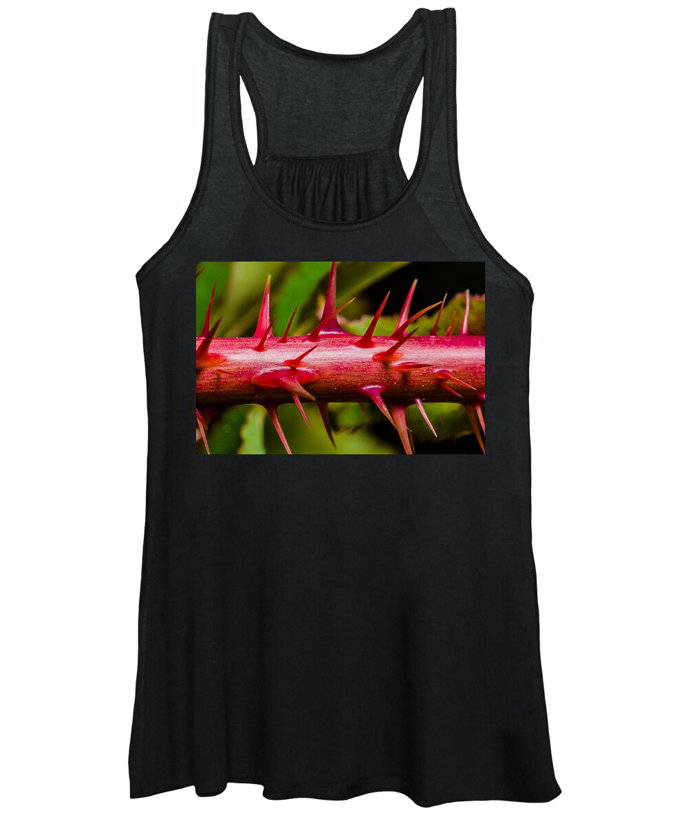 Thorns Women's Tank Top featuring the pyrography THOR-n by Rick Bartrand