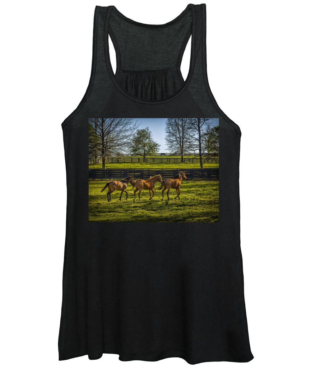 Animal Women's Tank Top featuring the photograph Three Amigos by Jack R Perry