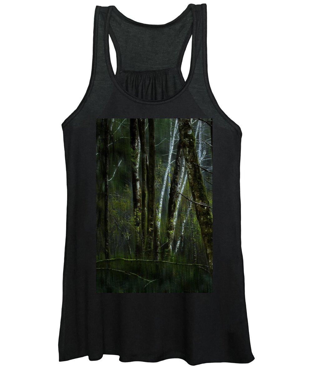 Woods Women's Tank Top featuring the photograph Through a Glass . . . Darkly by Belinda Greb