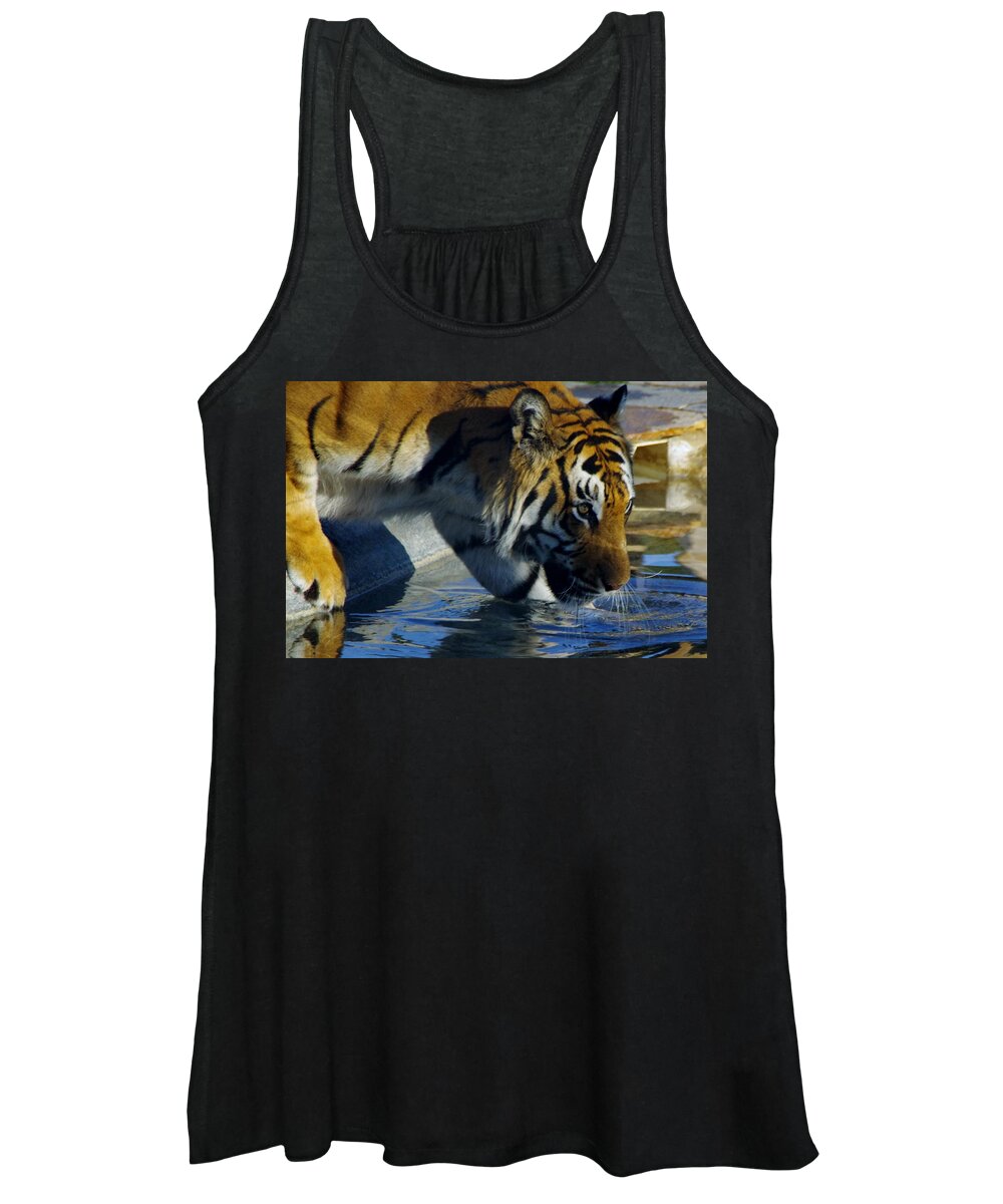 Lions Tigers And Bears Women's Tank Top featuring the photograph Tiger 2 by Phyllis Spoor