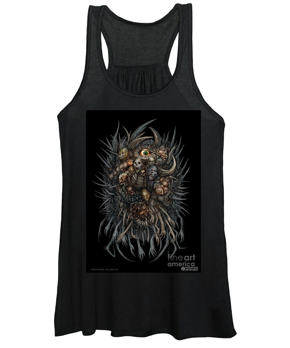 Tony Koehl Women's Tank Top featuring the mixed media Together We Decay by Tony Koehl