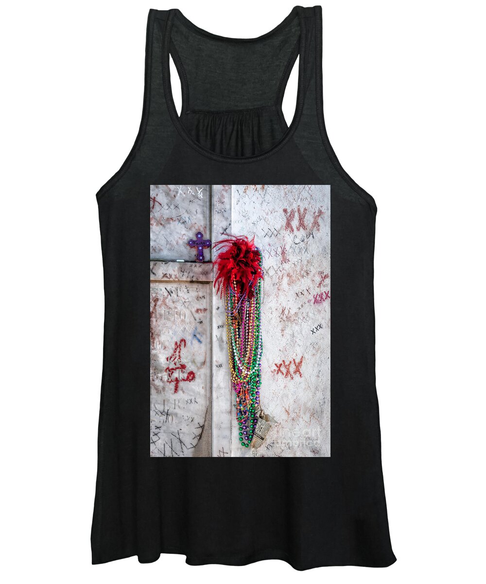 Marie Women's Tank Top featuring the photograph Tomb of Marie Laveau New Orleans by Kathleen K Parker