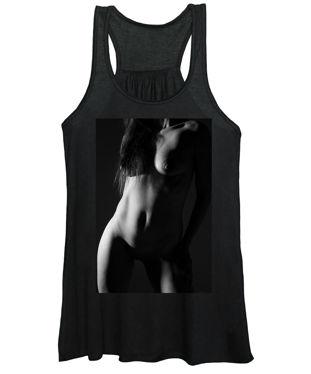 Black And White Women's Tank Top featuring the photograph Torso in Black and White by Joe Kozlowski