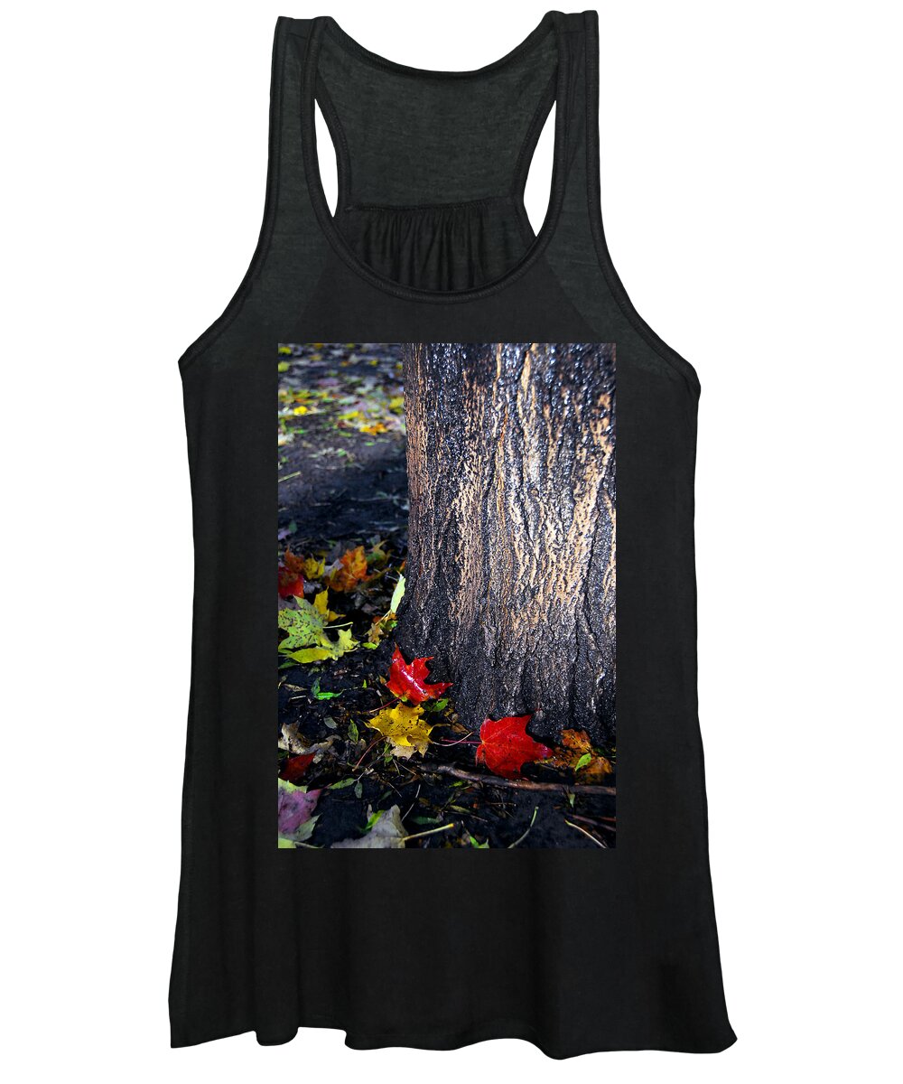 Tree Women's Tank Top featuring the photograph Tree and Wet Leaves by Rick Shea