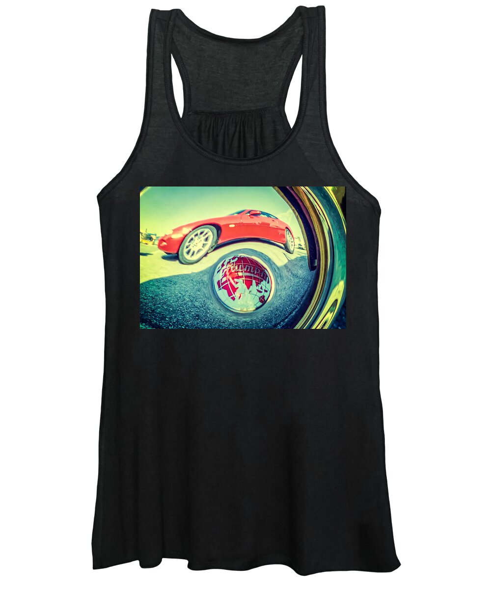 Retro Women's Tank Top featuring the photograph Triumph and Jaguar by Spikey Mouse Photography