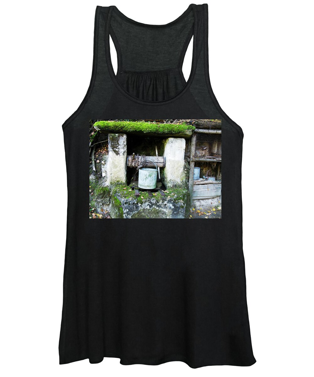 Well Women's Tank Top featuring the photograph Troglodyte Well by Randi Kuhne