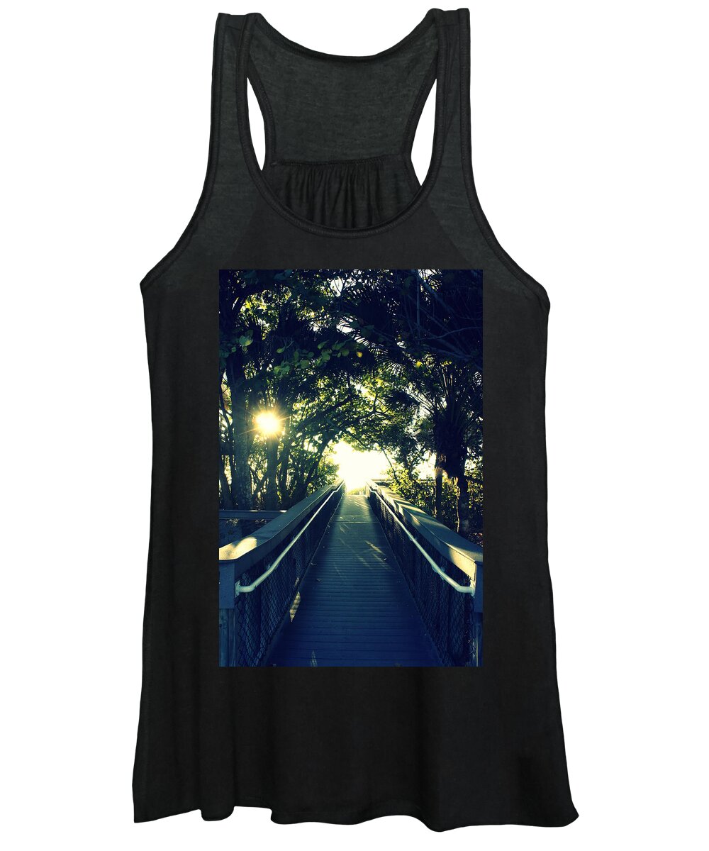 Venice Beach Women's Tank Top featuring the photograph Tropical Path by Laurie Perry