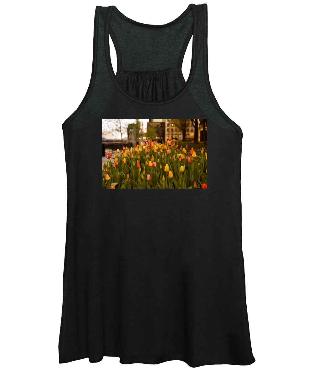 Chicago Women's Tank Top featuring the photograph Tulips in Chicago by Miguel Winterpacht