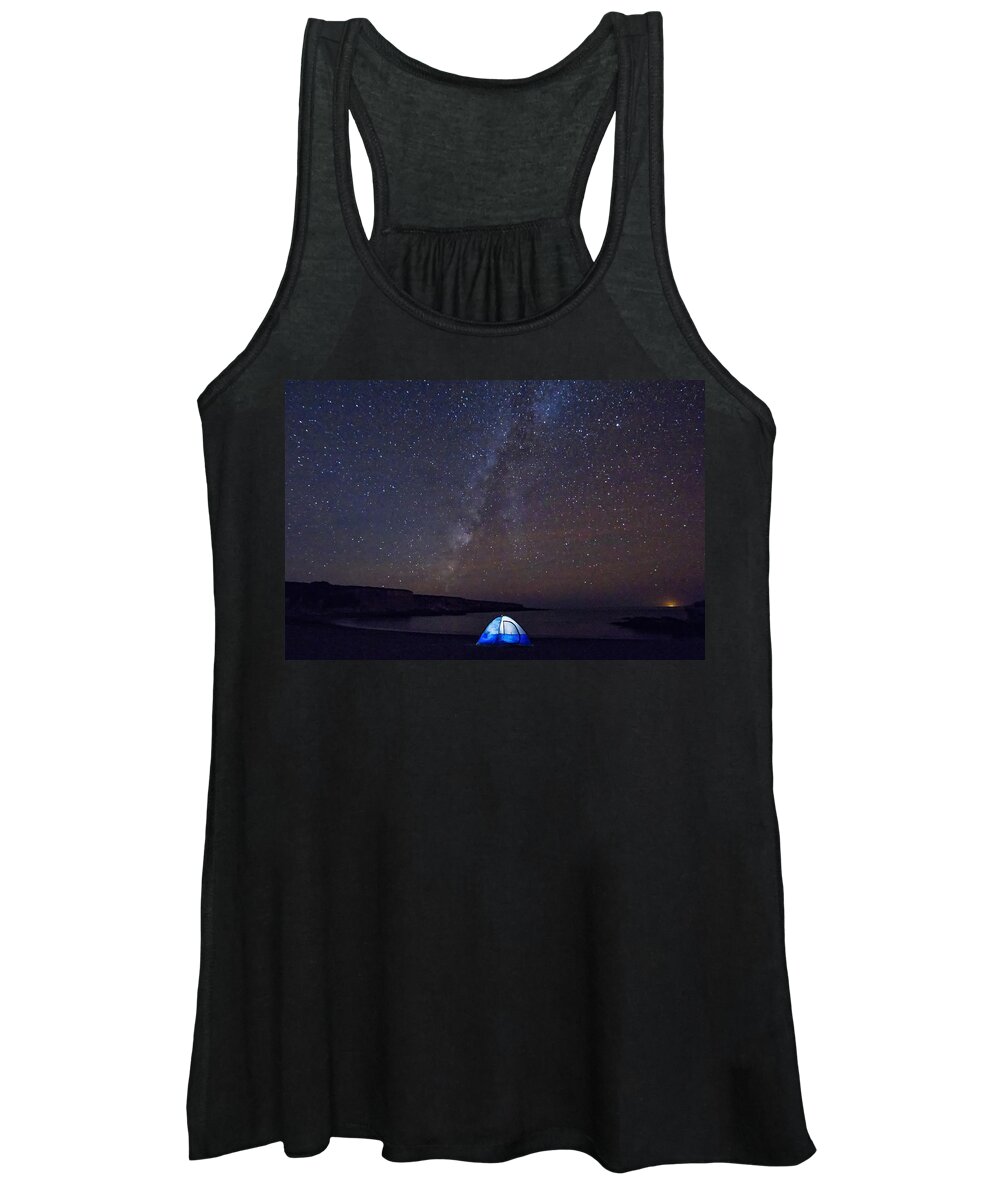 Milky Way Women's Tank Top featuring the photograph Under The Milky Way by Beth Sargent