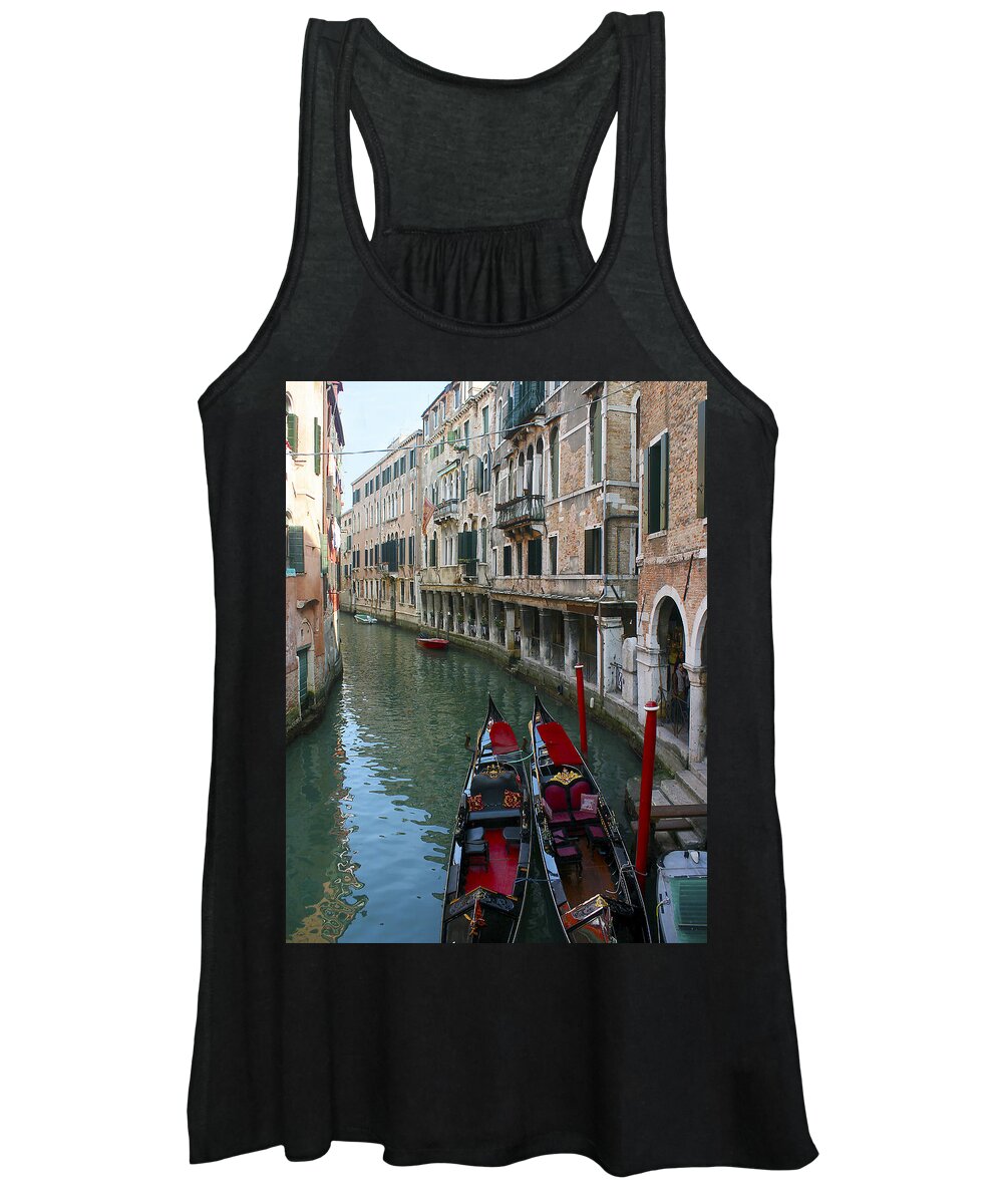 Europe Women's Tank Top featuring the photograph Venice Gondolas 2 by Karen Zuk Rosenblatt