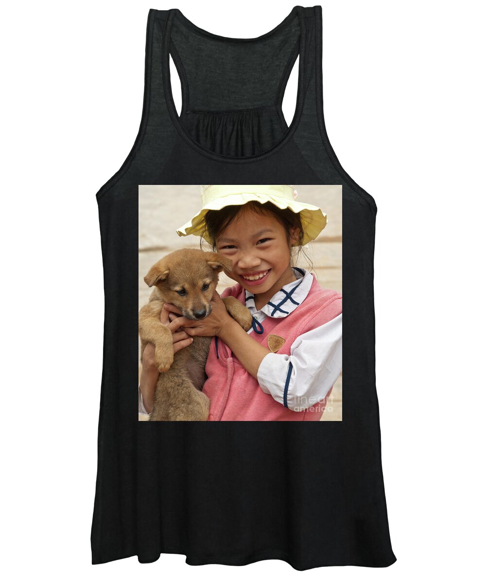 Vietnam Women's Tank Top featuring the photograph Vietnamese Girl 02 by Rick Piper Photography