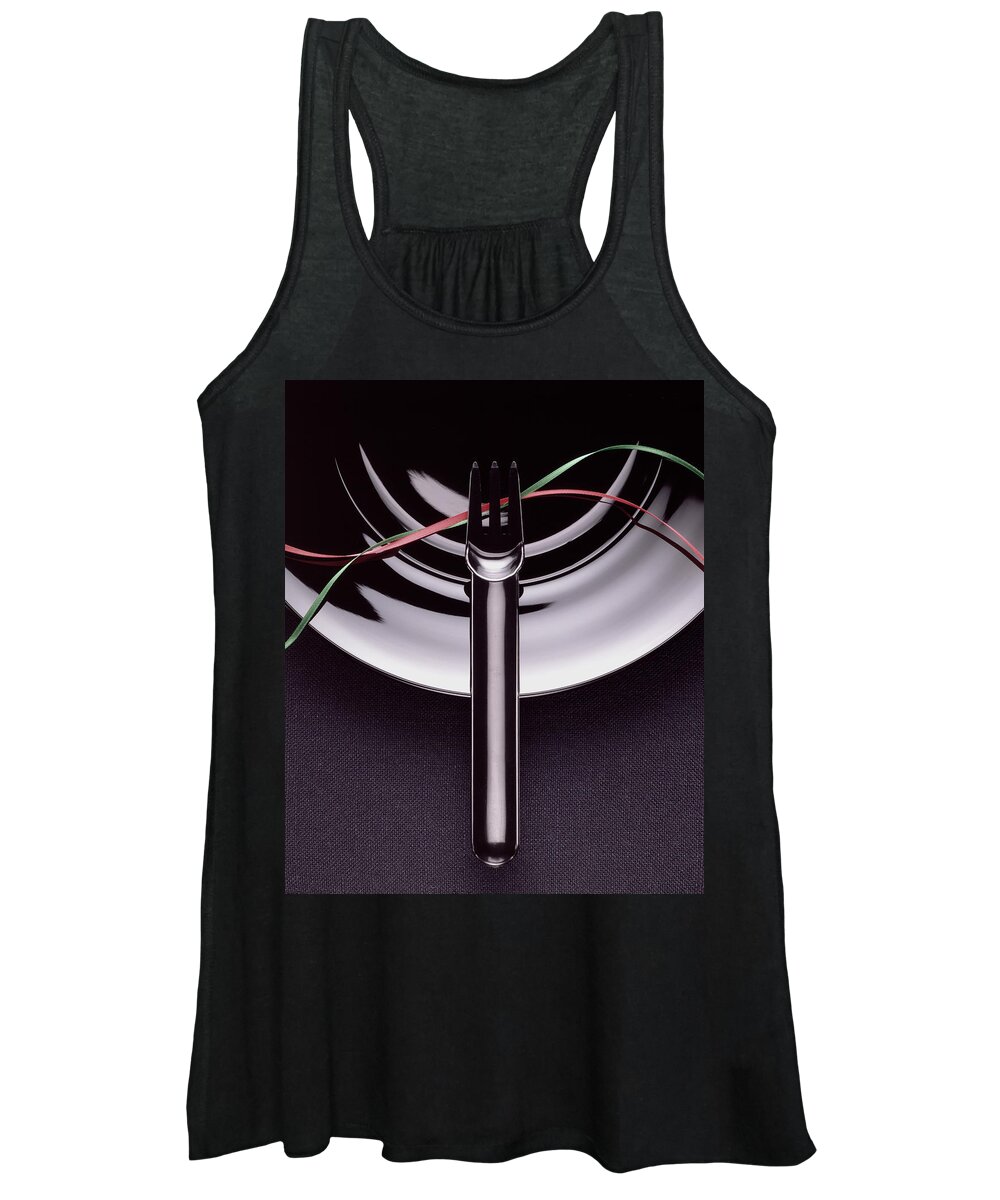 Conceptual Photography Women's Tank Top featuring the photograph Festive Dining by Steven Huszar
