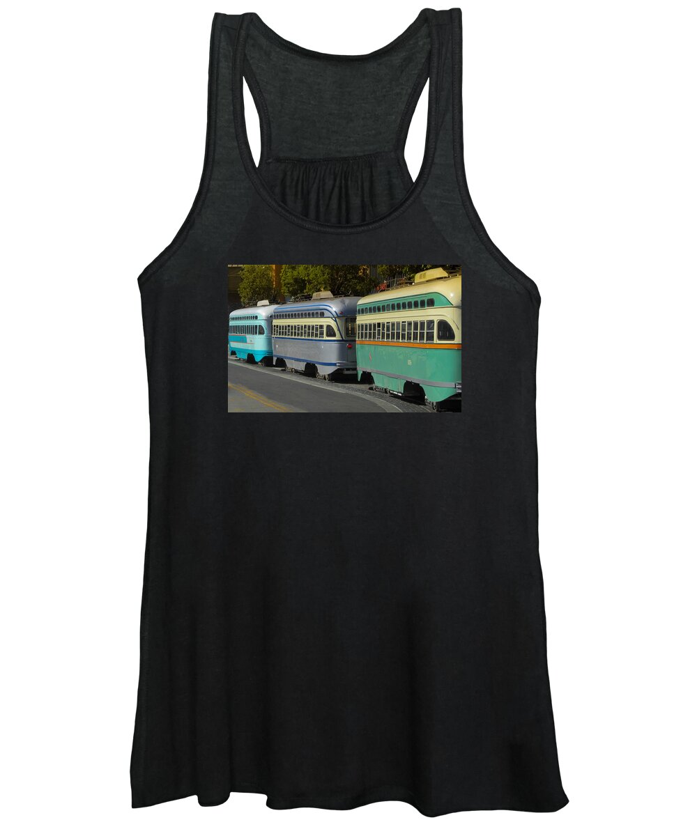  Car Women's Tank Top featuring the photograph Waiting in line by James Canning