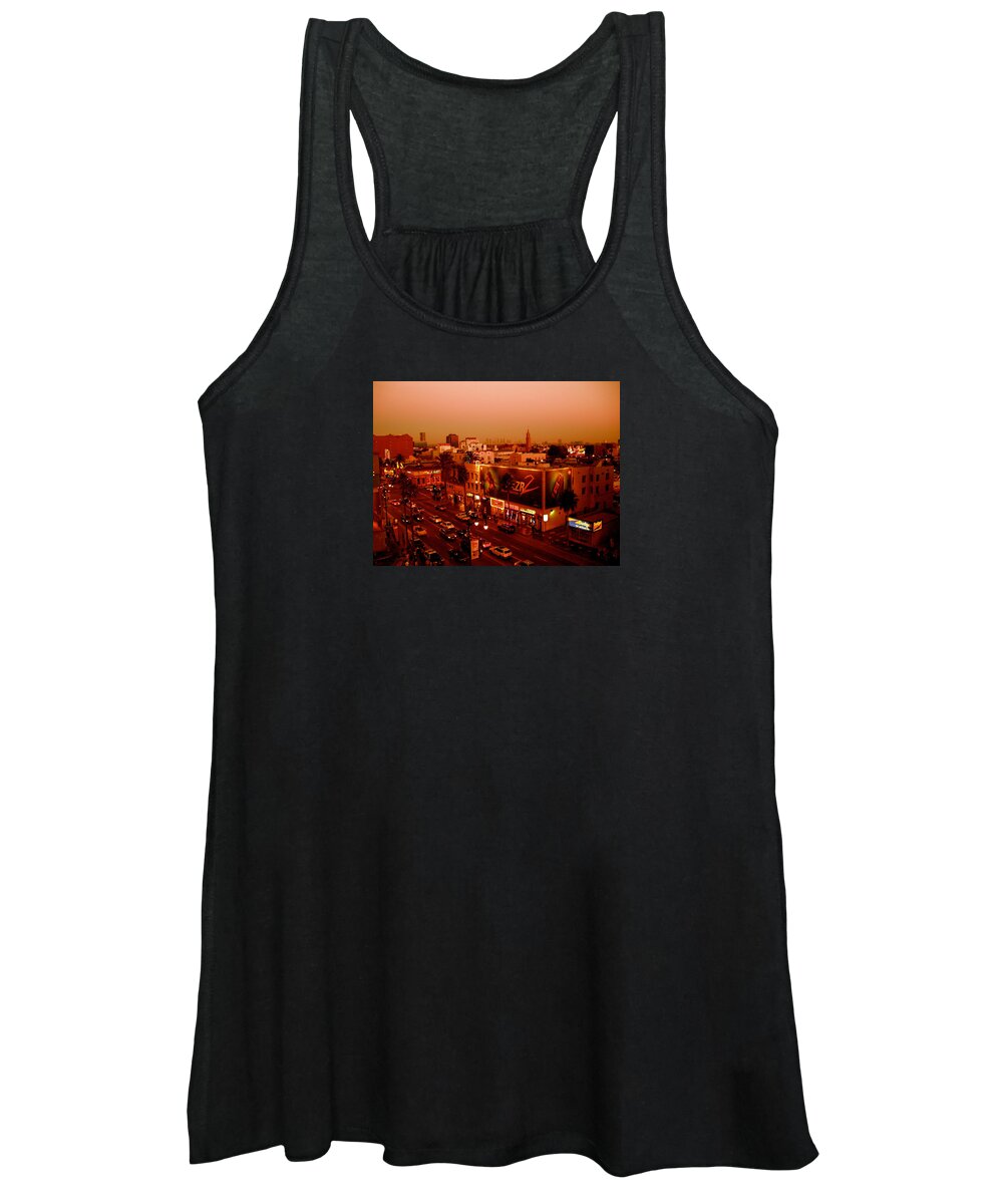Hollywood Prints Women's Tank Top featuring the photograph Walk of Fame Hollywood in orange by Monique Wegmueller