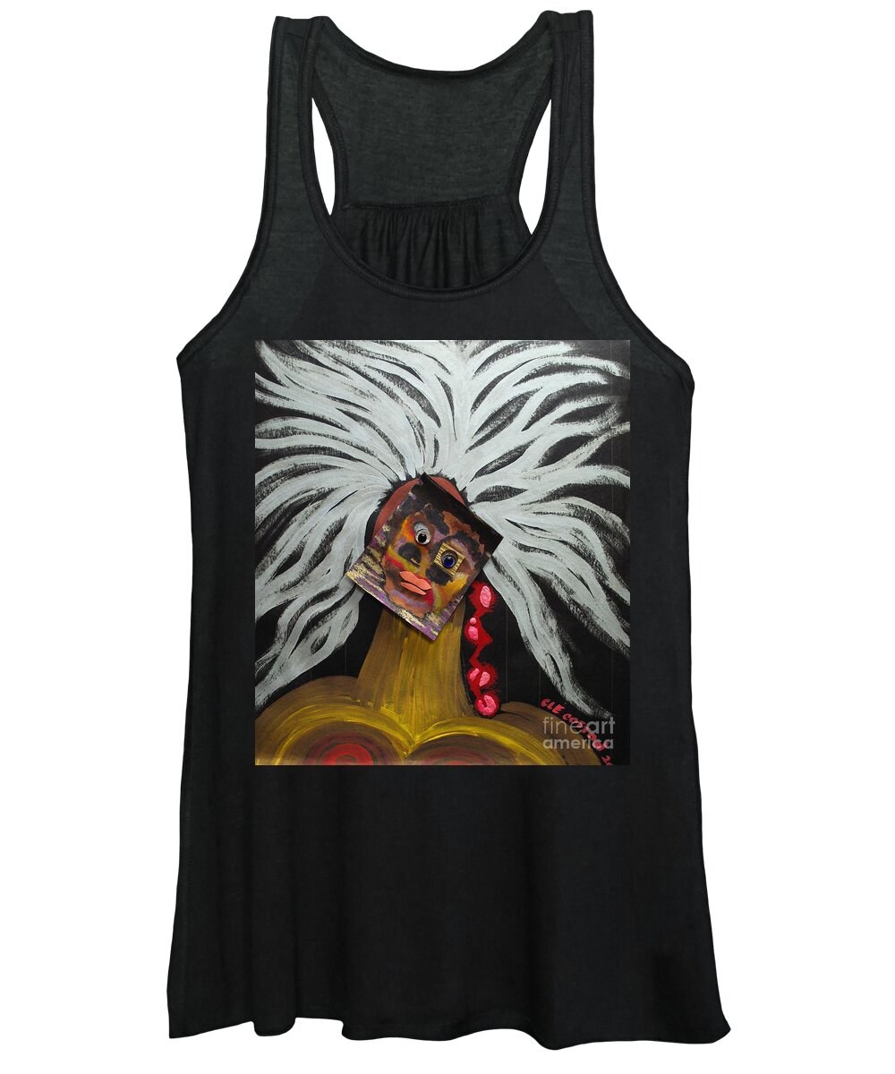 Painting Women's Tank Top featuring the painting Wanna Be by Cleaster Cotton