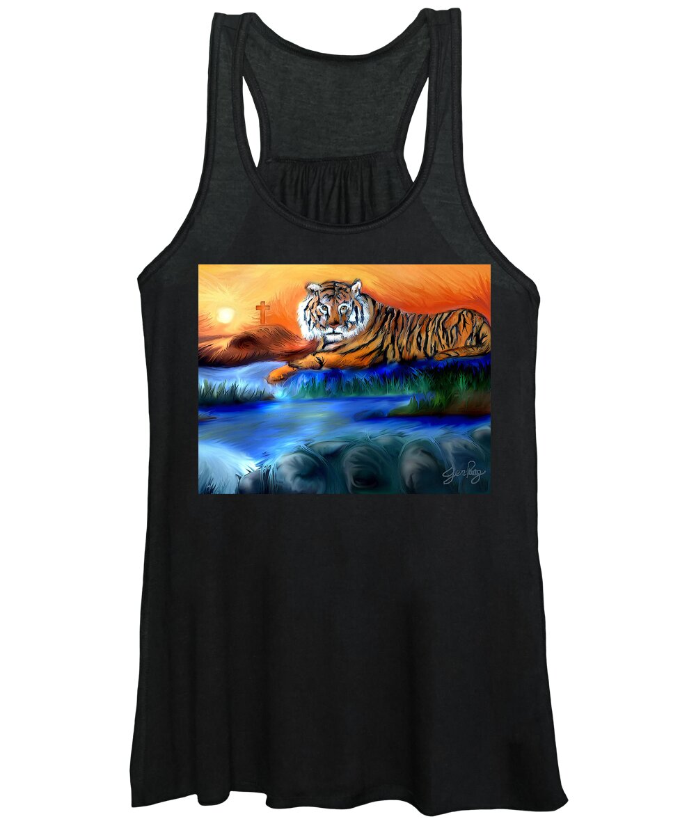 Warrior's Rest Women's Tank Top featuring the painting Warrior's Rest by Jennifer Page