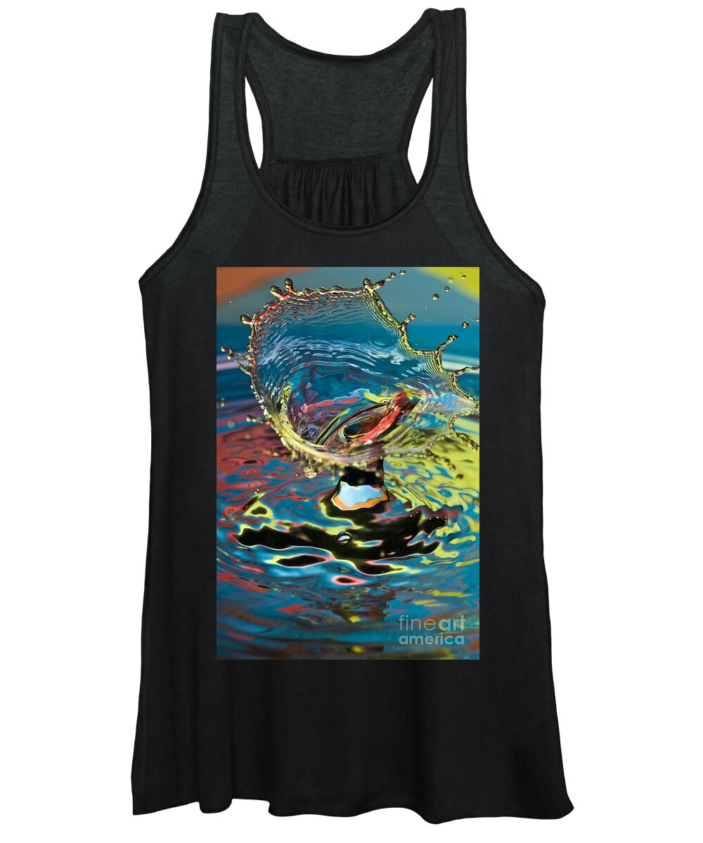 Splash Women's Tank Top featuring the photograph Water Splash Exploding by Anthony Sacco