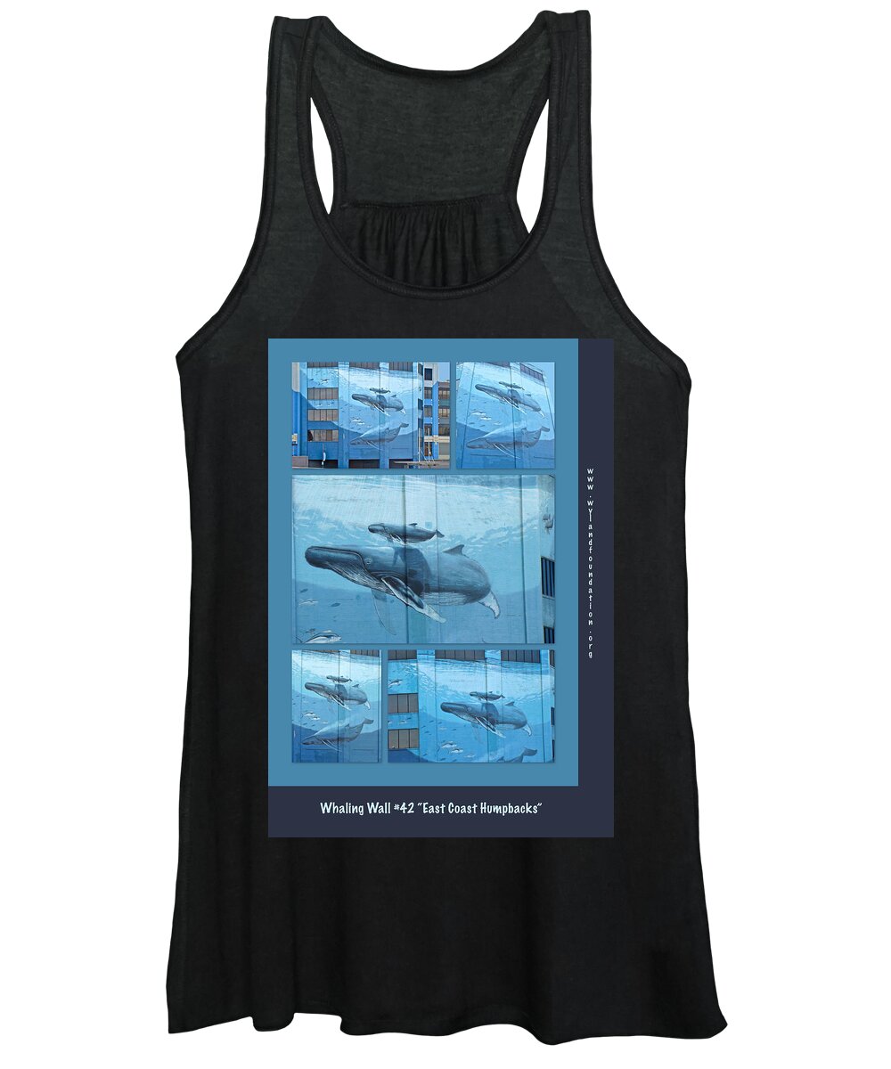 Wyland Women's Tank Top featuring the photograph Whaling Wall 42 - East Coast Humpbacks - Original Painting by Wyland by Carol Senske