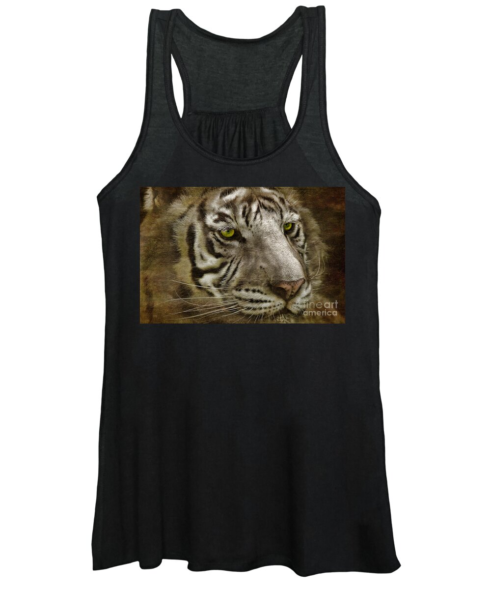 Animal Women's Tank Top featuring the photograph White Bengal by Lois Bryan