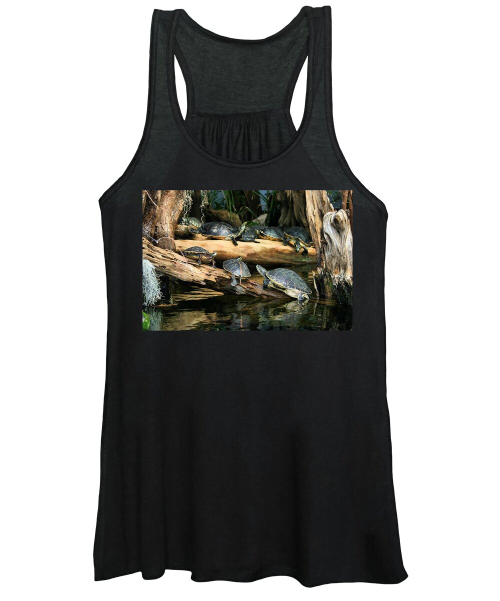 Turtle Women's Tank Top featuring the photograph Who Called this Meeting Anyway by Kristin Elmquist