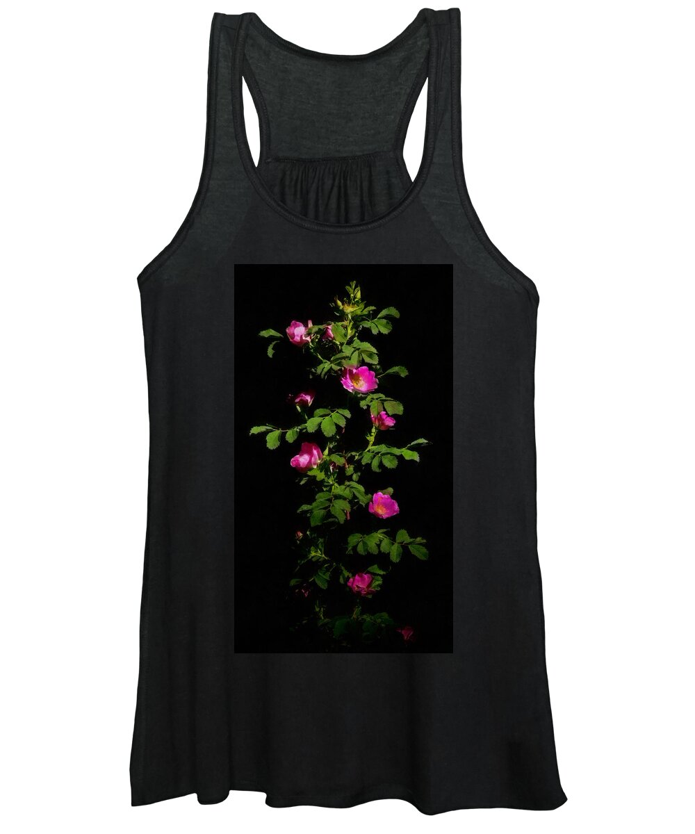 Roses Women's Tank Top featuring the digital art Wild Roses by Ernest Echols