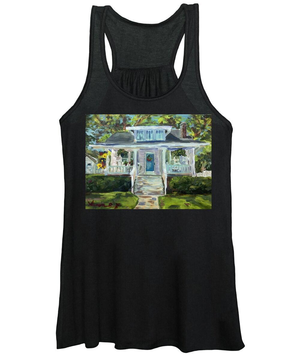 Windy Women's Tank Top featuring the painting Windy Acre Cottage by Susan Elizabeth Jones