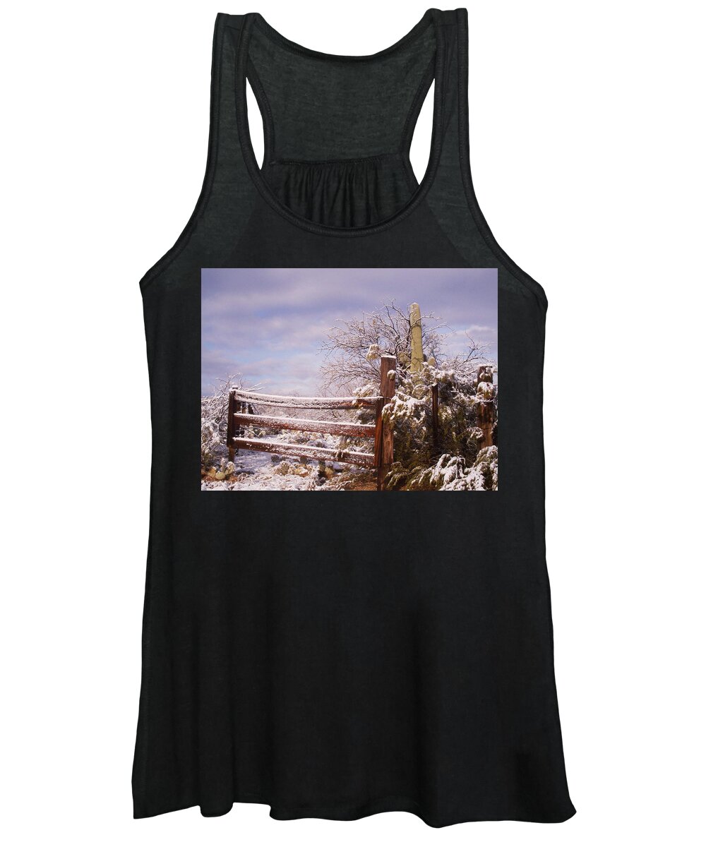 Snow Women's Tank Top featuring the photograph Winter In The West by David S Reynolds