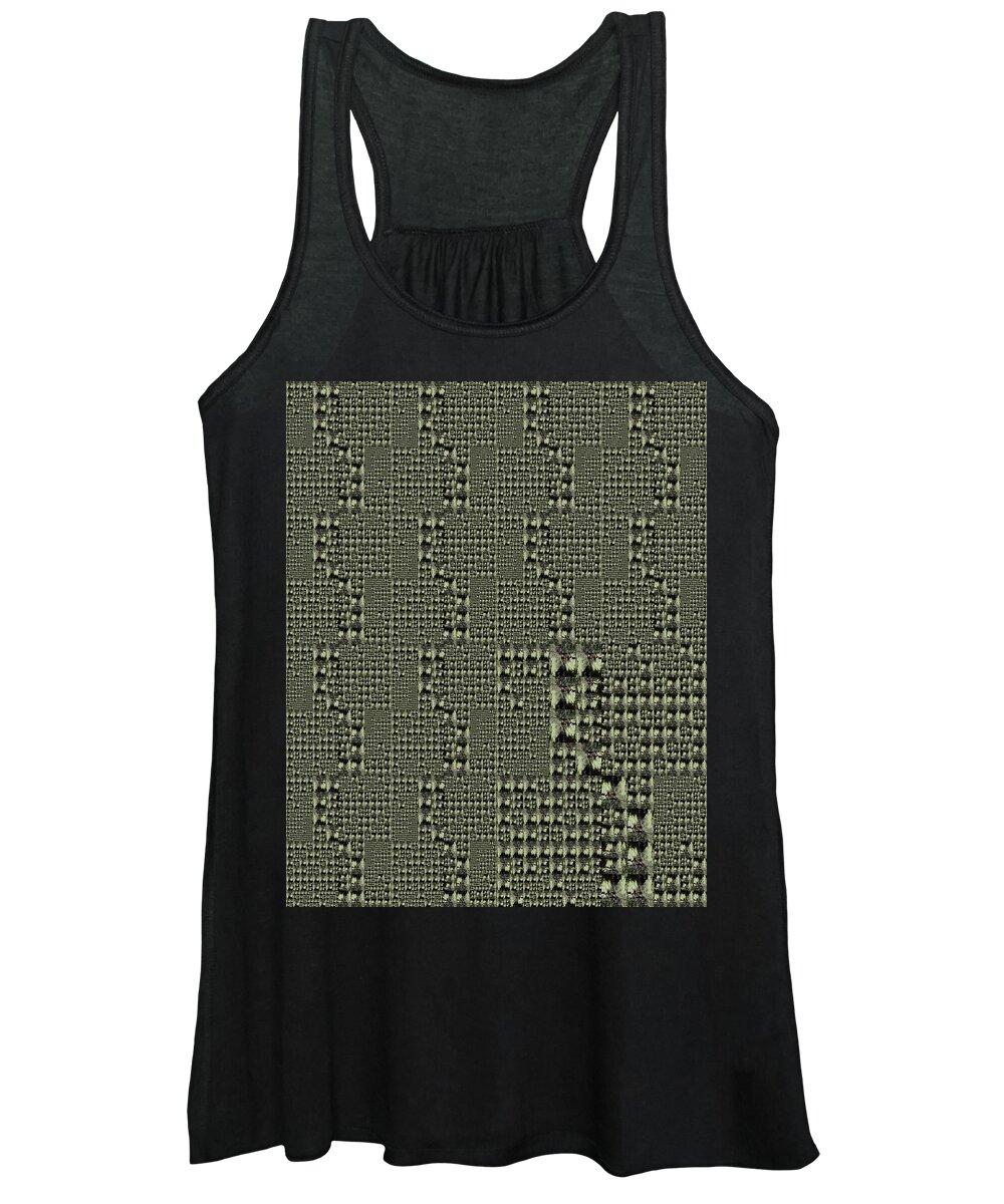 Earth Tones Women's Tank Top featuring the photograph Woven Pine in Green by Jodie Marie Anne Richardson Traugott     aka jm-ART