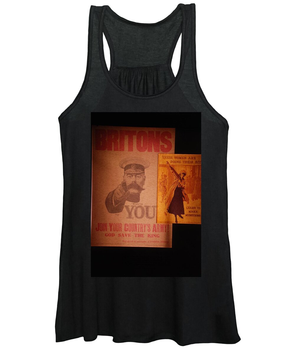 Wwi Women's Tank Top featuring the photograph WW1 Recruitment Posters by Kenny Glover