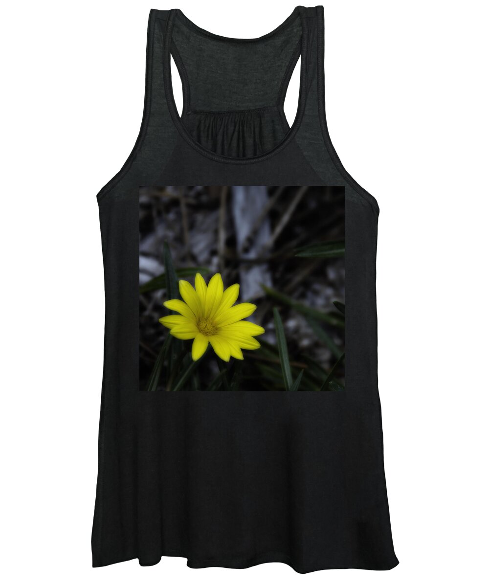 Yellow Flower Women's Tank Top featuring the photograph Yellow Flower Soft Focus by Ron White