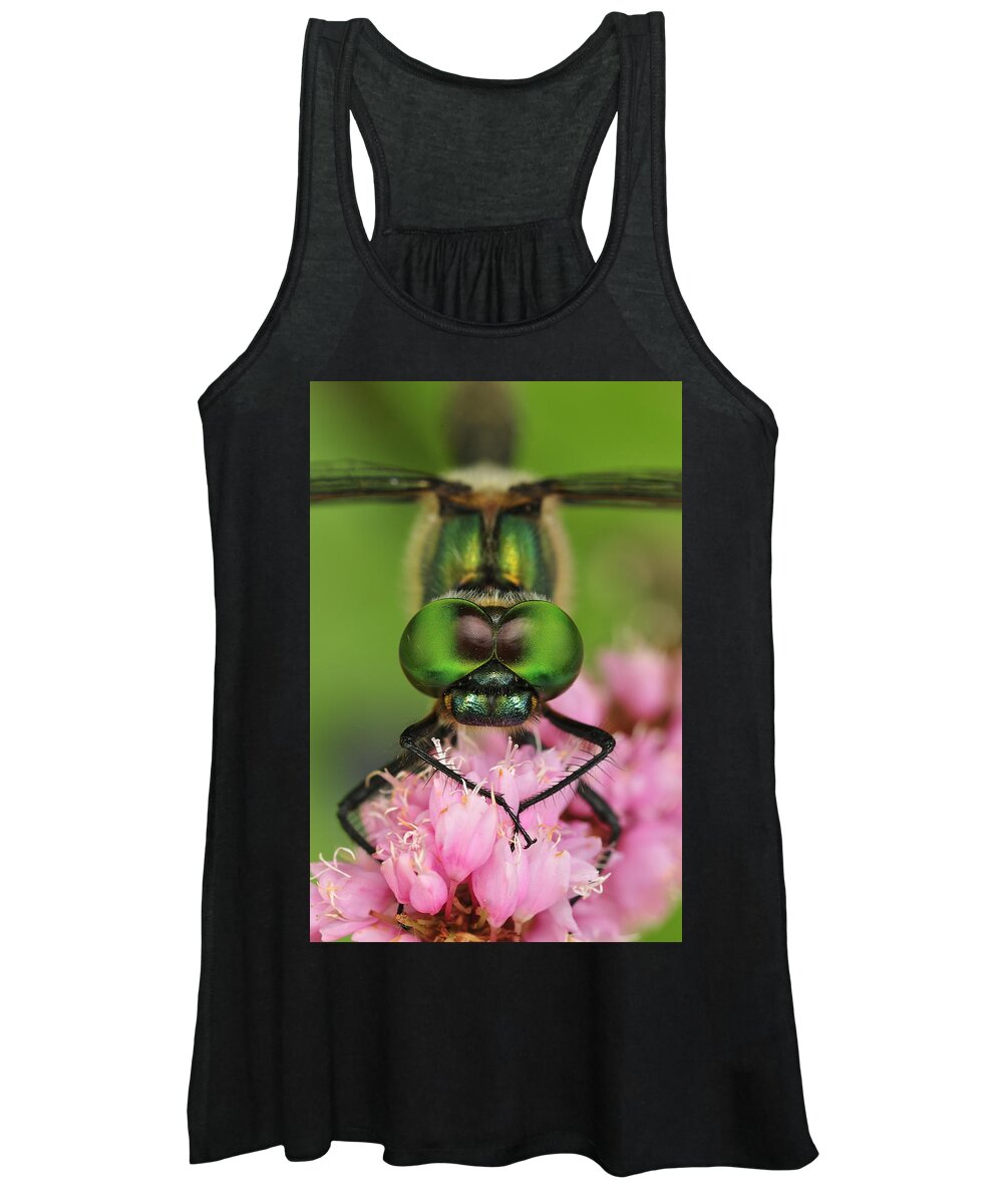 Feb0514 Women's Tank Top featuring the photograph Yellow-spotted Dragonfly Switzerland by Thomas Marent