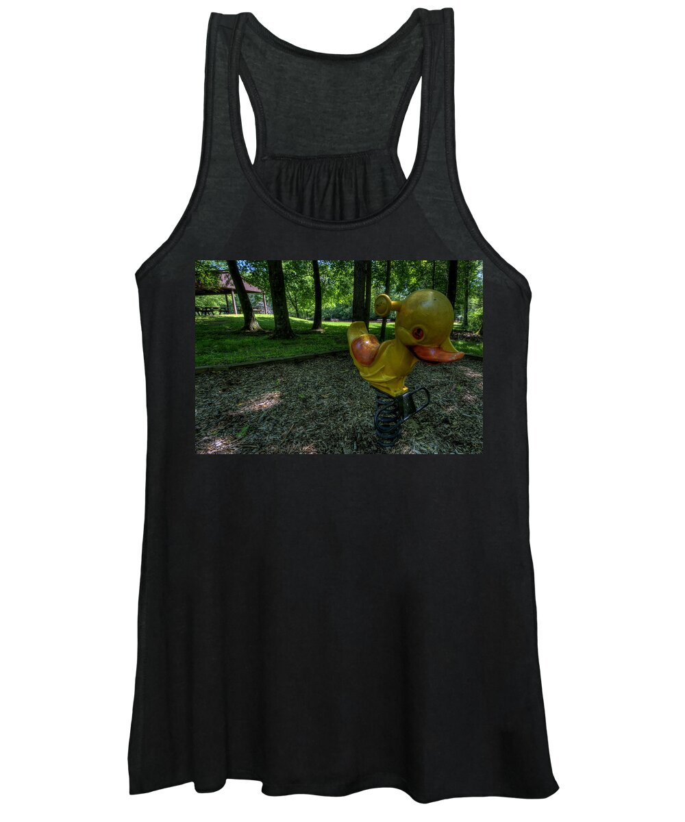 Playground Women's Tank Top featuring the photograph Yesterdays Playground by David Dufresne