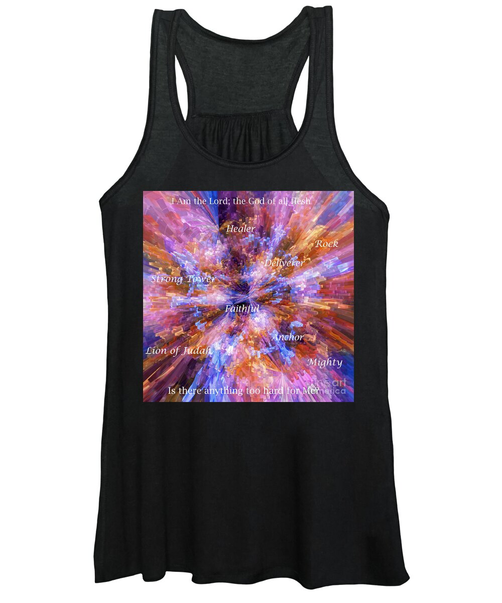 Explosion Women's Tank Top featuring the digital art You Are The Lord by Margie Chapman