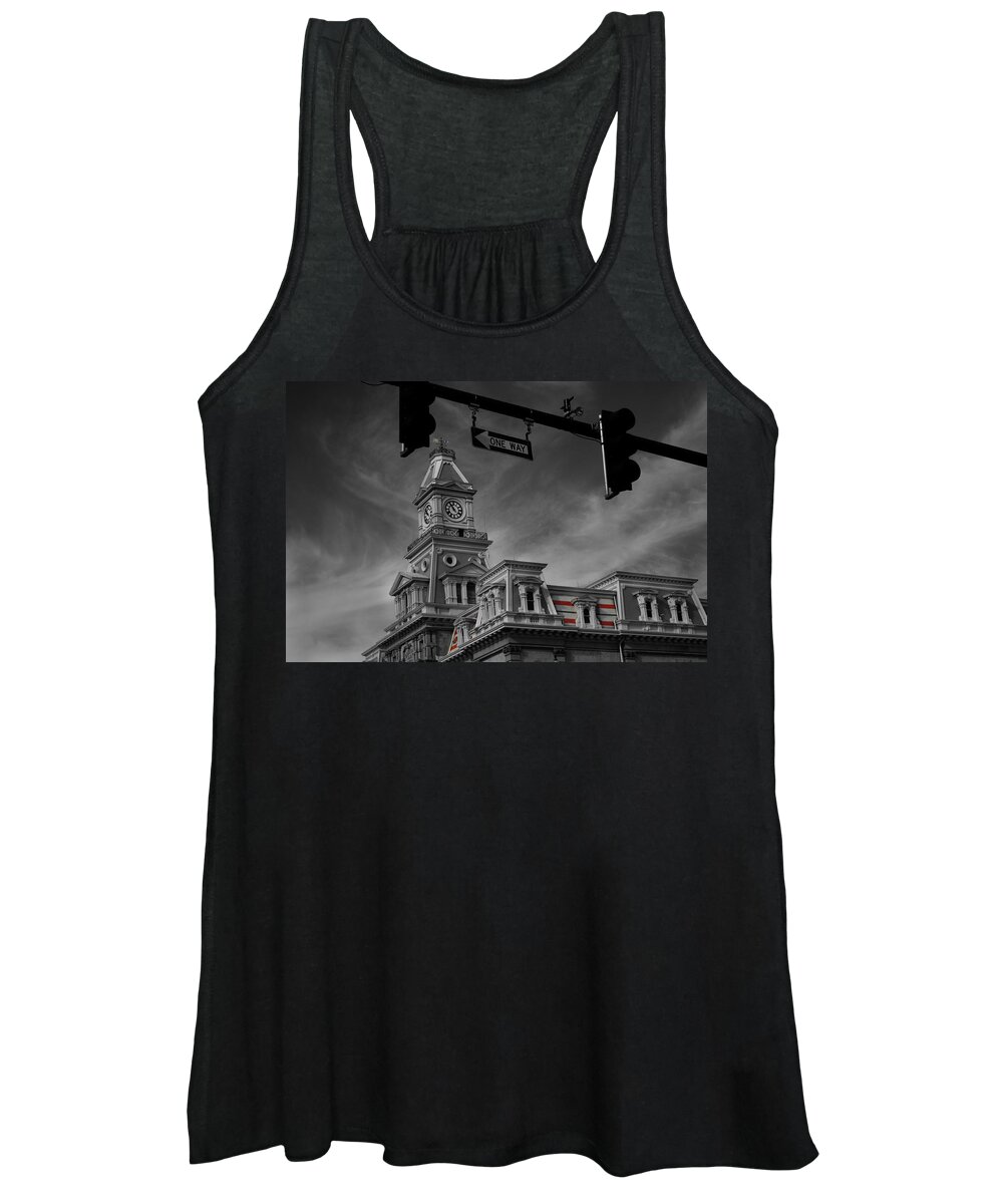 Zanesville Oh Women's Tank Top featuring the photograph Zanesville OH Courthouse by David Yocum