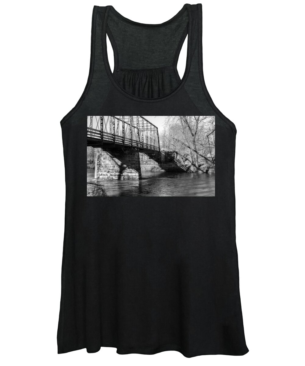 Arch Women's Tank Top featuring the photograph Zoar Iron Bridge by Jack R Perry