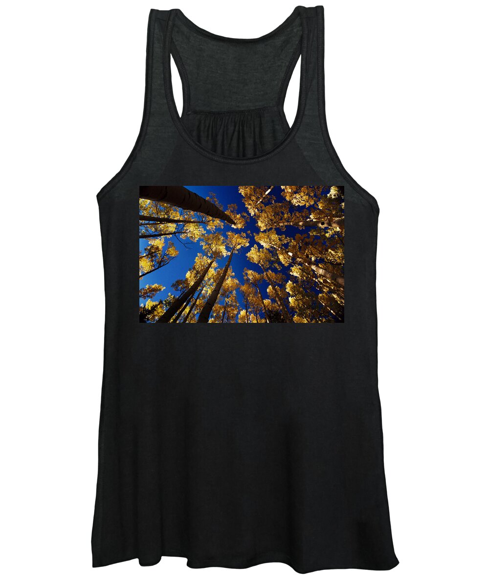 Red River Women's Tank Top featuring the photograph Aspens At Middlefork by Ron Weathers